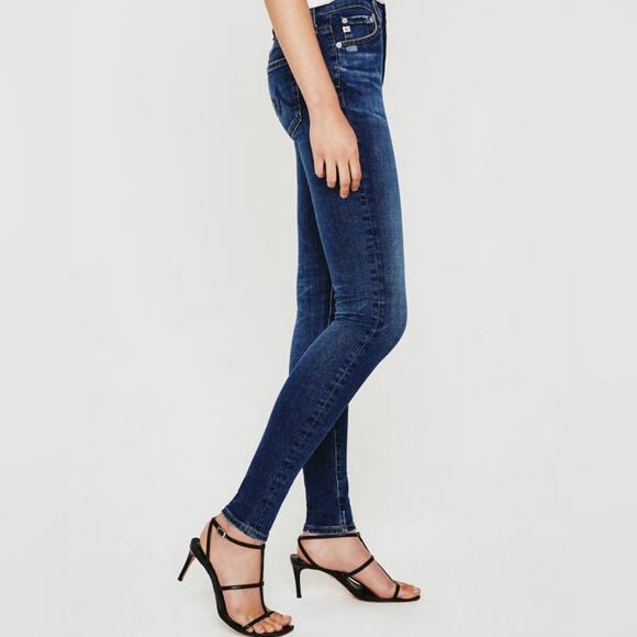 AG Adriano Goldschmied Farrah High Rise Skinny Denim Jeans Blue Size 28 - Picture 4 of 12